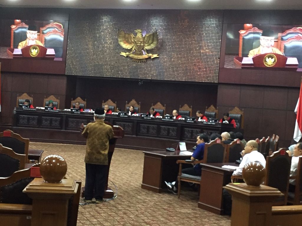 Suasana sidang di Mahkamah Konstitusi, Jakarta, Rabu (4/3/2020).