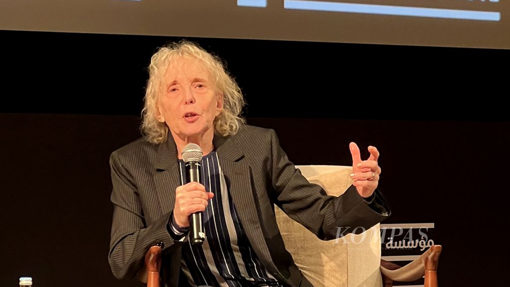 French director, Claire Denis, taught a class at Qumra 2024 held at the Museum of Islamic Arts in Doha, Qatar on March 2, 2024.