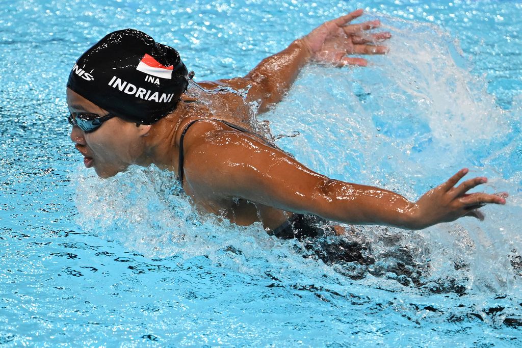 Perenang Indonesia, Syuci Indriani, tampil dalam final nomor 100 meter gaya kupu-kupu putri S14 Paralimpiade Paris 2024 di La Defense Arena, Paris, Perancis, Kamis (29/8/2024). Syuci finis dengan catatan waktu 1 menit 10,41 detik.