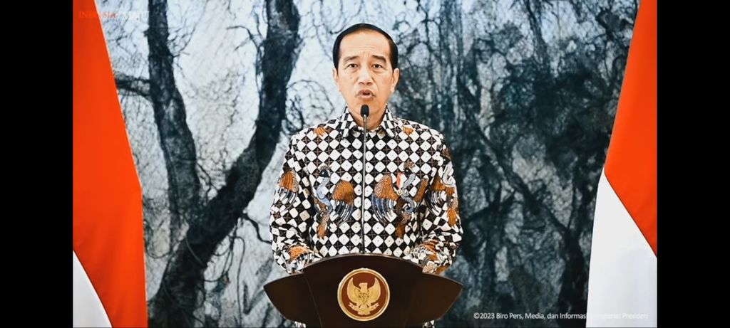 Presiden Joko Widodo di Jakarta, Senin (8/5/2023).