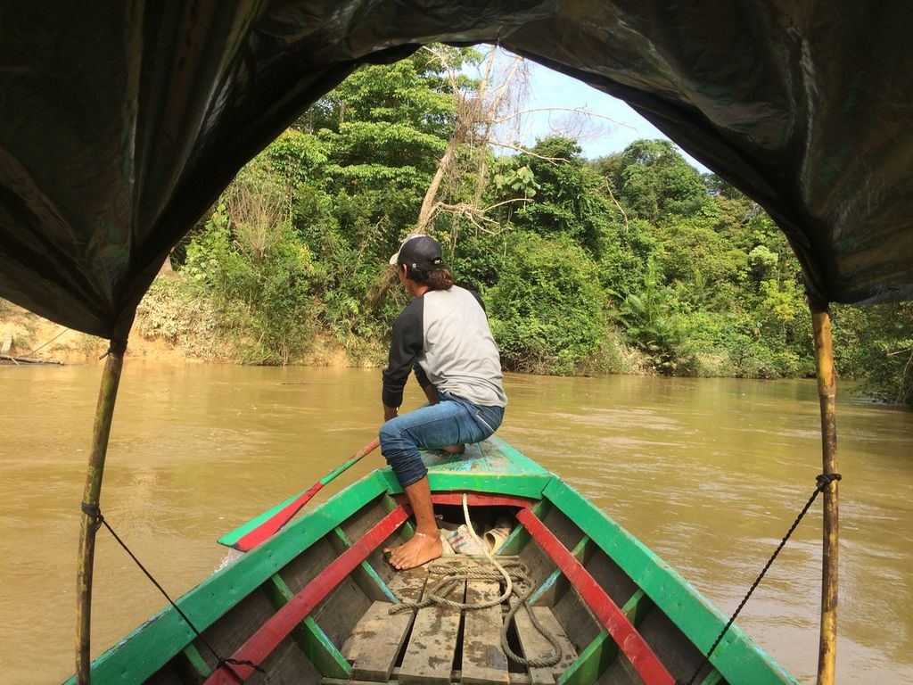 Sungai Kapas di Hutan Harapan yang masuk wilayah Kabupaten Musi Banyuasin, Sumatera Selatan, 3 April 2020.
