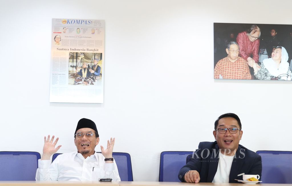 Pasangan calon gubernur dan calon wakil gubernur Jakarta, Ridwan Kamil-Suswono,