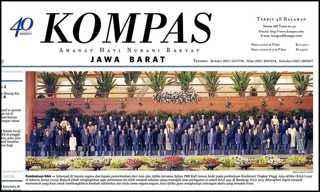 Headline Harian Kompas 23 April 2005