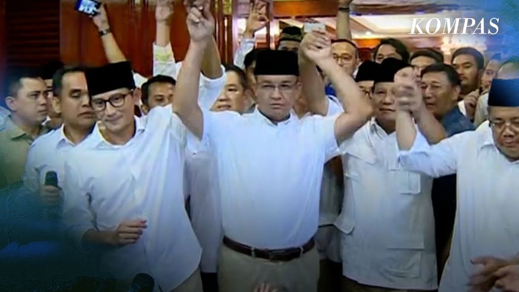 Anies Baswedan bersama Sandiaga Uno.