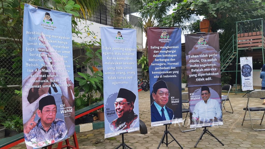 Gus Dur taught various messages about tolerance at the supplication in memory of Gus Dur's passing in Bandar Lampung, on Tuesday (10/1/2023).