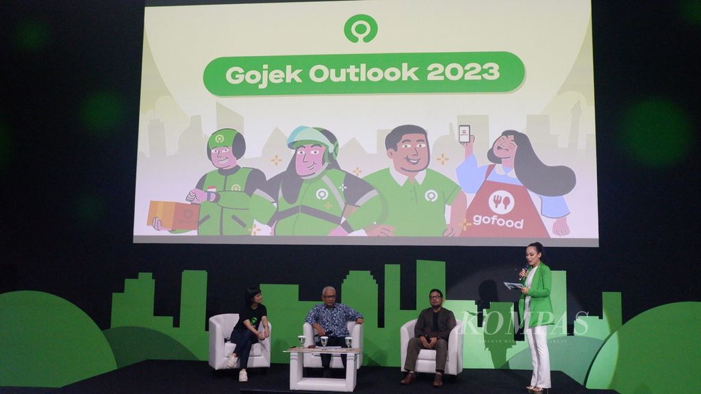 Diskusi media bertajuk Gojek Outlook 2023 di Jakarta, Selasa (28/2/2023).