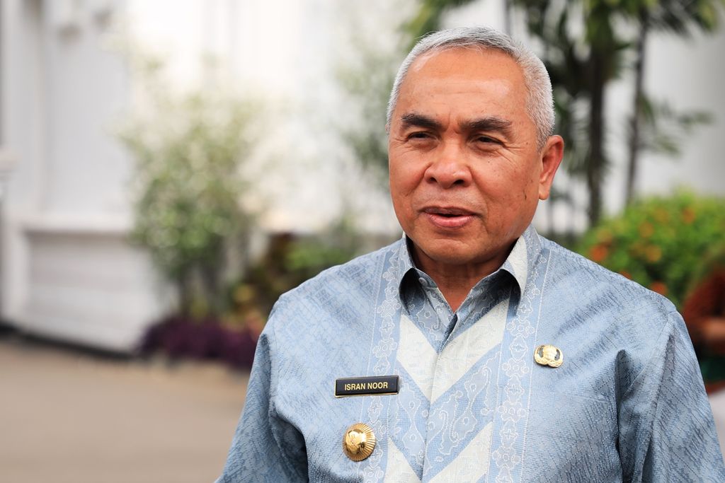 Gubernur Kalimantan Timur Isran Noor di Istana Presiden, Jakarta, Senin (26/8/2019). 