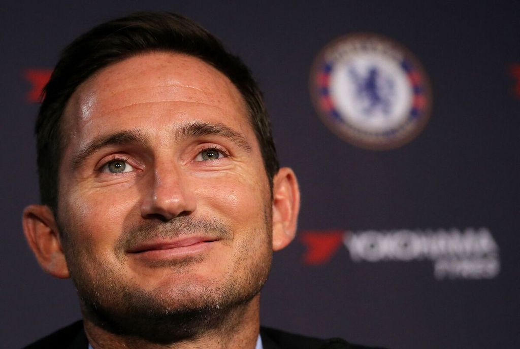 Arsip foto 4 Juli 2019 ini memperlihatkan Frank Lampard pada konferensi pers setelah ditunjuk menjadi Manajer Chelsea di Stamford Bridge, London. Lampard kembali ke Chelsea sebagai manajer sementara menggantikan Graham Potter pada 6 April 2023. 