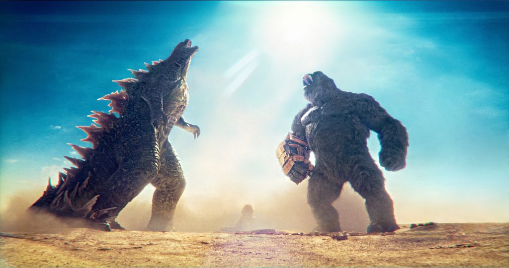 Cuplikan dalam adegan film <i>Godzilla x Kong: The New Empire</i> (2024). Film ini merupakan sekuel dari <i>Godzilla vs Kong</i> (2021).