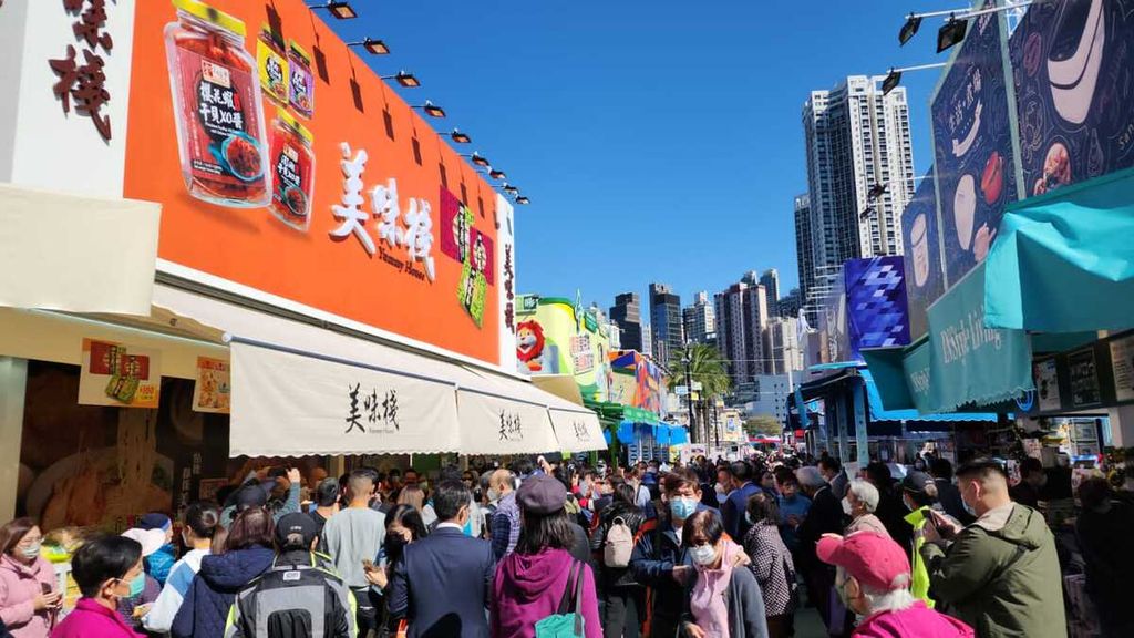 Suasana Pameran Jenama dan Produk Hong Kong (HKBPE) 2022 di Hong Kong, Selasa (27/12/2022). 