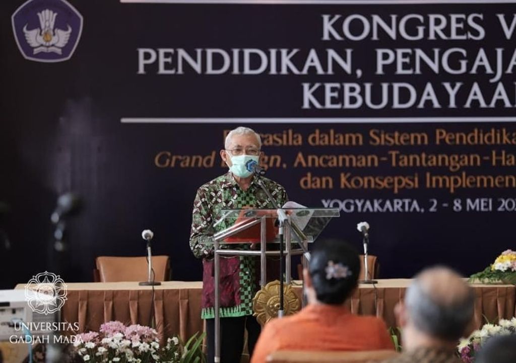 Suasana Kongres V Pendidikan, Pengajaran, dan Kebudayaan di Yogyakarta pada 7-8 Mei 2021. Kongres membahas Pancasila dalam Sistem Pendidikan Nasional.
