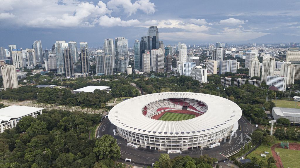 Komplek Stadion Utama Gelora Bung Karno, Senayan, Jakarta Pusat, Senin (25/5/2020).