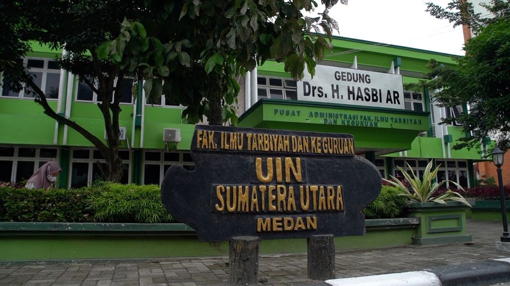Gedung Rektorat Fakultas Ilmu Tarbiyah dan Keguruan Universitas Islam negeri Sumatera Utara, Kamis (19/1/2023). 
