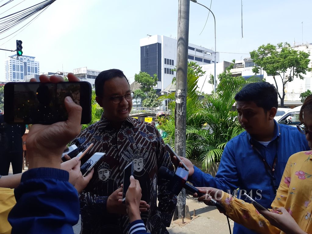 Gubernur DKI Jakarta Anies Baswedan di Jakarta, Rabu (2/10/2019).