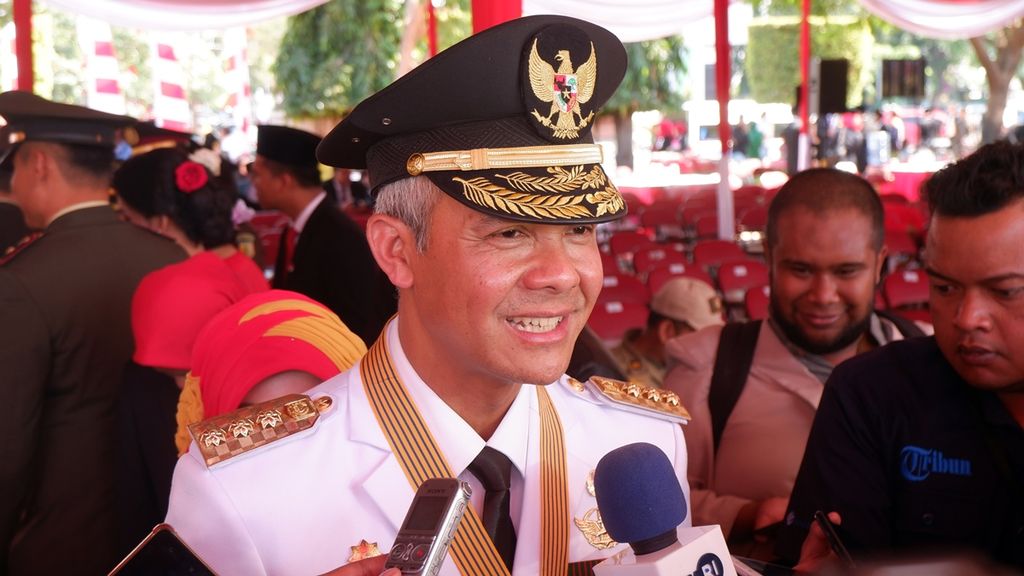 Gubernur Jawa Tengah Ganjar Pranowo di Kota Semarang, Jawa Tengah (17/8/2019).